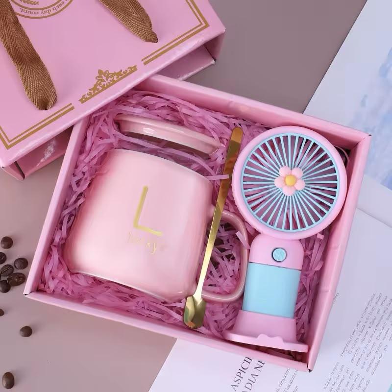 Cup and fan gift set