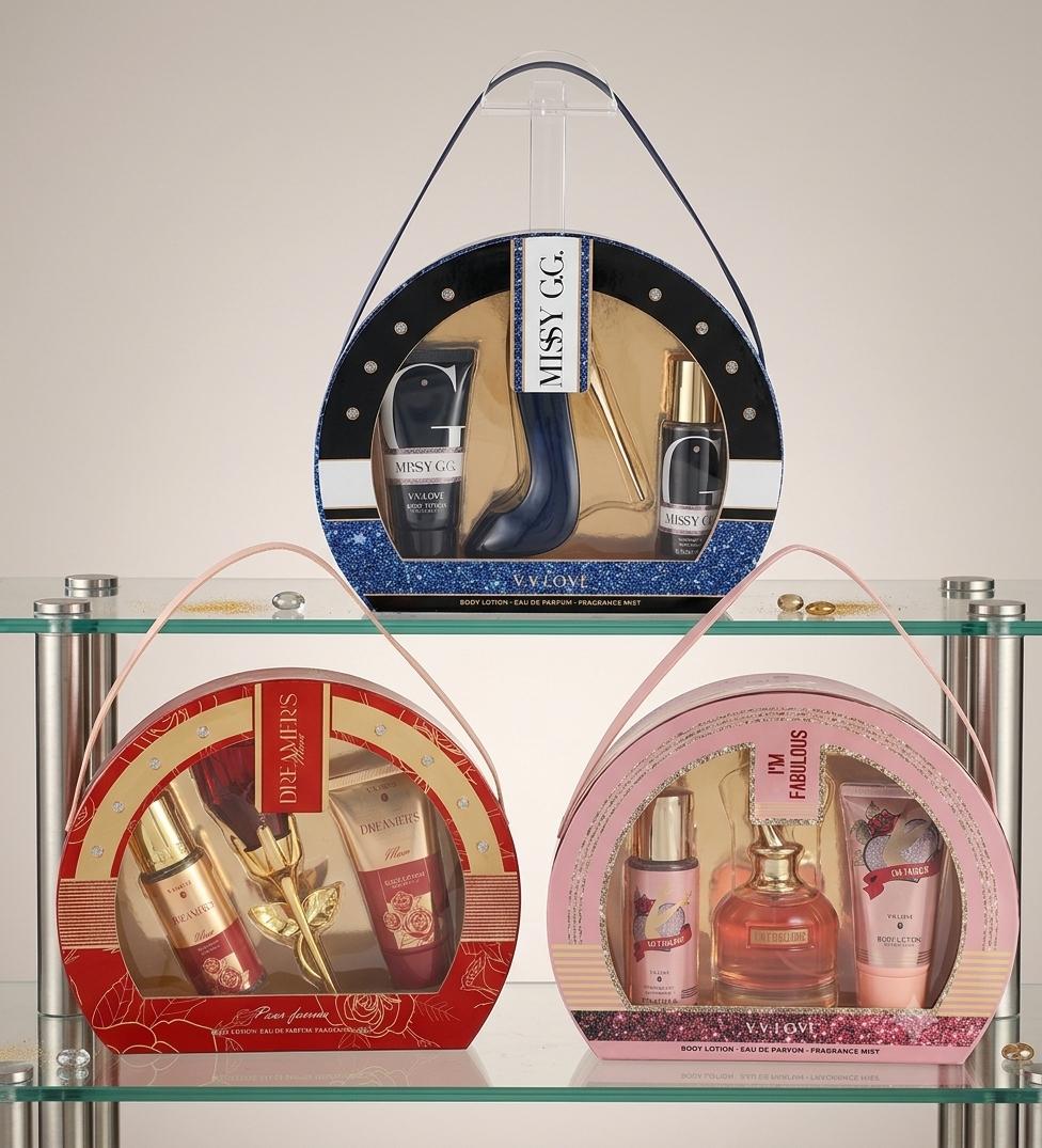 3 Set Round Perfume