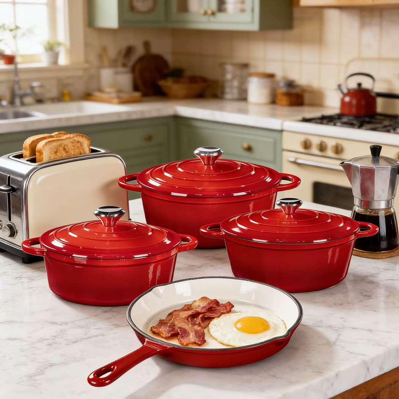 4/7 Set Cast Iron (colors; null)