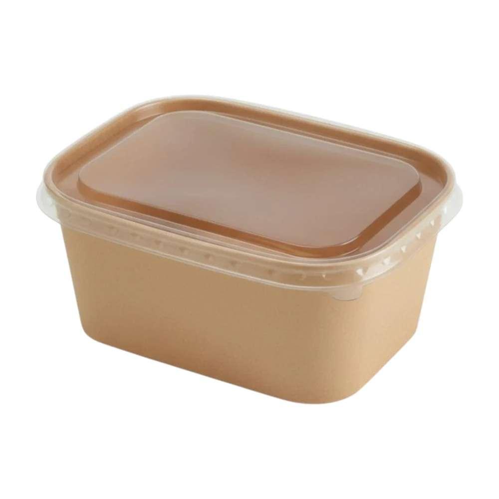 Kraft bowl 1300ml square(25pieces a pack)