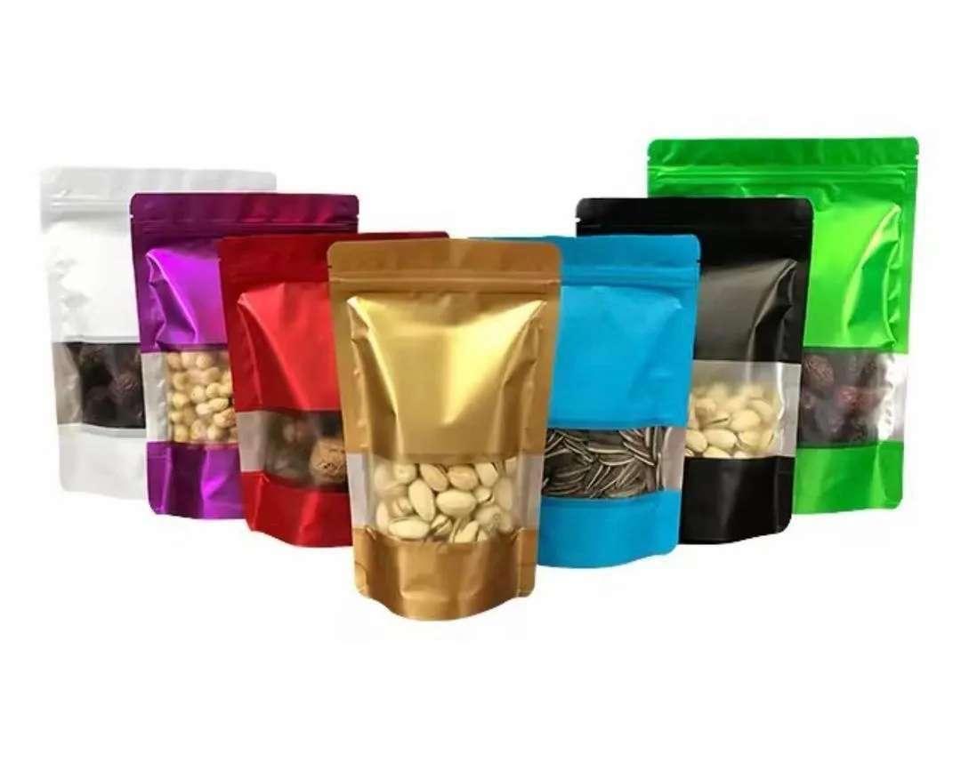 Pouches holographic/open window 14*22