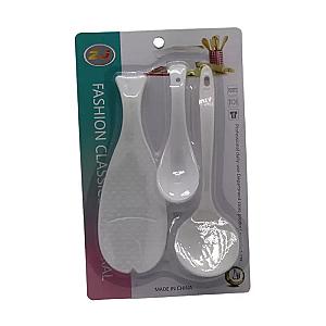 3 in 1 Plastic dinnerware set Plastic spoons