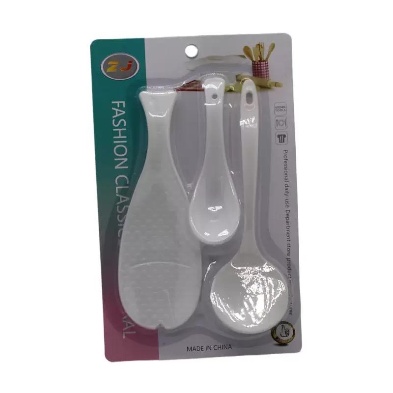 3 in 1 Plastic dinnerware set Plastic spoons